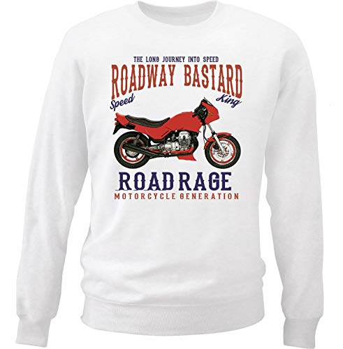 Teesandengines Moto Guzzi v50 Monza Road Rage Sudadera Size Large