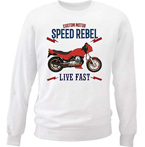 Teesandengines Moto Guzzi v50 Monza Speed Rebel Sudadera Size Xxlarge