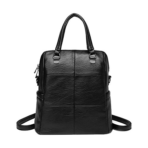 Tisdaini® Bolsos Mochila Mujer Moda antirrobo Casual Viaje Cuero Escolares Mochila (Negroc)