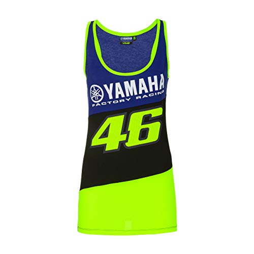 Valentino Rossi Colección Yamaha Dual Camiseta sin Mangas, Mujer, Royal Blue, S