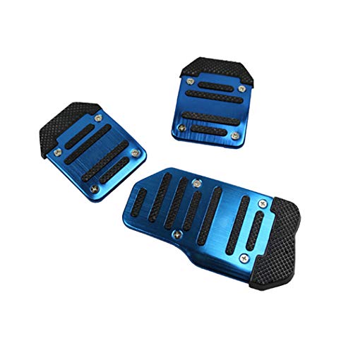 Vehículo universal Car Vehicle sports Pedal del coche del acelerador Pedal de freno Pedal de De Embrague Accesorios antideslizantes Juego de pedales MT Azul 3Unids