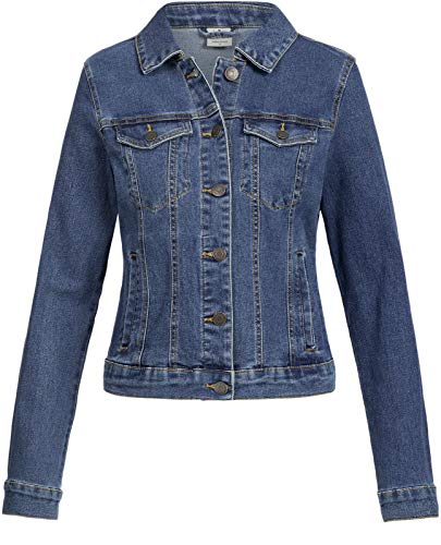 Vero Moda Vmhot SOYA LS Jacket Mix Noos Chaqueta, Azul (Medium Blue Denim Medium Blue Denim), 40 (Talla del Fabricante: Medium) para Mujer