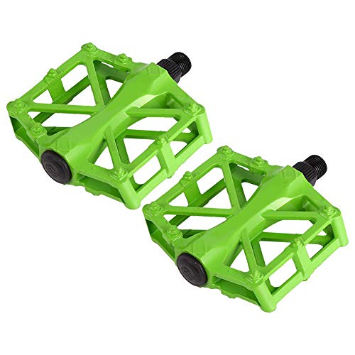 VGEBY1 Pedales de Bicicleta, Cuerpo de fundición de aleación Ligera de Aluminio, Pedal de cojinete Sellado para 9/16 MTB BMX Road Mountain Bike Cycle - 3 Colores Brillantes/Antideslizante(Verde)