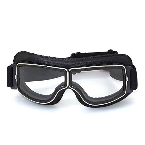 Yi-xir diseño Clasico Motocicleta de Cuero de montaña de esquí Montar a Caballo de Motoría Off-Road Gafas Privadas Harley Gafas Mascarilla, Gafas de Motor Exterior Moda