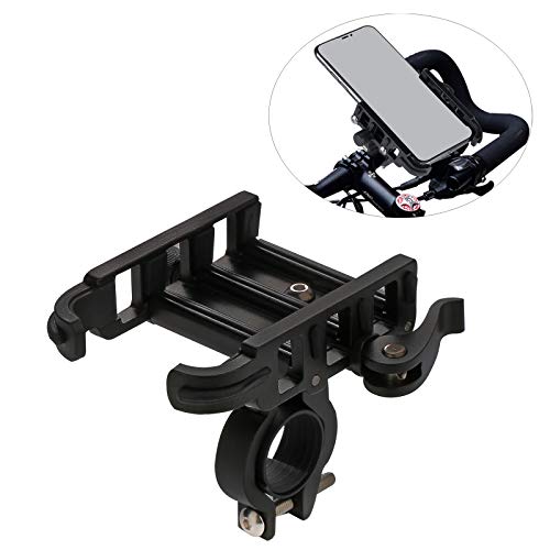 Yizhet Soporte Movil Bici, Soporte Movil Bicicleta Aleación de Aluminio Bicicleta Soporte de Teléfono Universal Soporte Telefono Moto para 3.5-6.5 Pulgadas Teléfono Móvil, para Bicicleta,Motocicleta