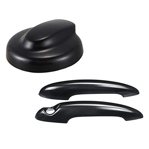 ZHANGFANGPING Cubierta de la manija de la Puerta Ajuste para Mini Cooper S R50 R53 R56, Cubierta de Tapa del Tanque de Combustible Negro Ajuste para-BMW Mini Gen 2 R56 para coope (Color : Black)