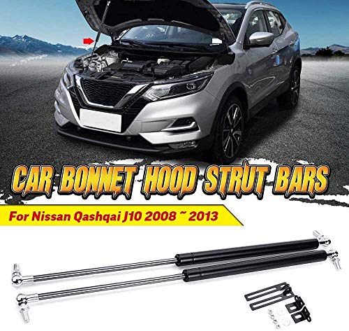 2pcs delantera de la capilla del coche tapa del motor hidráulico Varilla for Nissan Qashqai J10, de acero inoxidable de gas muelles delanteros Bonnet Gas Struts ayuda de la elevación muelle del amorti