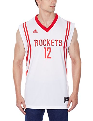 adidas Howard Camiseta, Hombre, Blanco/Rojo (NBA Houston Rockets 5 3Rc), M