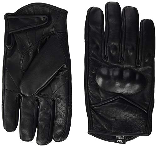 Australian Bikers Gear guantes de moto cortos en cuero negro Cruisers 2XL