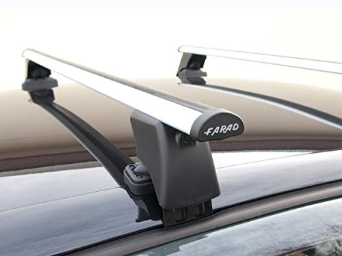 Barras portaequipajes Farad BS + Alu compatibles con Nissan Juke (5 puertas) desde 2020 - Barras portaequipajes de aluminio para coches sin rieles en el techo