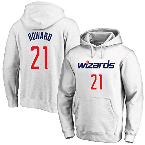 BMSD Pullover Hoodies Jersey NBA Wizards Howard Jersey Sport Printed Hombres NBA Ropa de Manga Larga, S