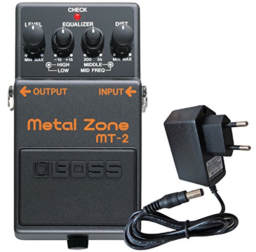 Boss MT-2 Metal Zone Distortion Pedal + fuente de alimentación keepdrum 9 V