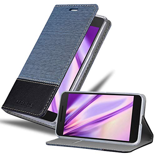 Cadorabo Funda Libro para Huawei Nexus 6P en Azul Oscuro Negro - Cubierta Proteccíon con Cierre Magnético, Tarjetero y Función de Suporte - Etui Case Cover Carcasa