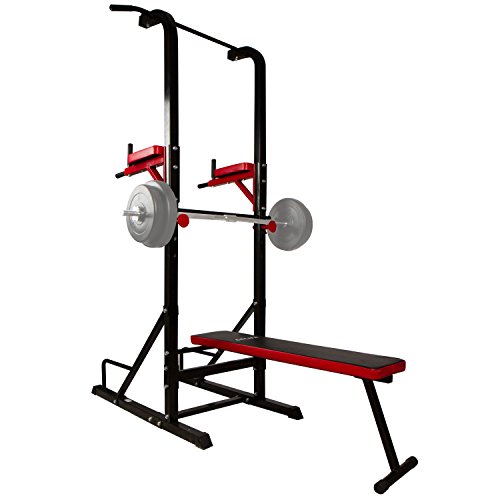 CCLIFE Multiestación Maquina de musculación Aparato Dip Banco Barra de dominadas Dip Pull-up Flexiones y Abdominales