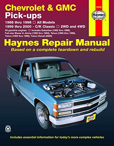 Chevrolet & GMC Pick-Ups (88-98) & C/K (99-00) Haynes Repair Manual (Haynes Automotive Repair Manuals)