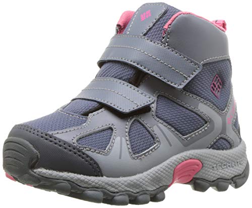 Columbia Peakfreak™ XCRSN Mid WP, Zapatillas de Senderismo, Impermeable Niños Niña, Azul (Mountain, Camellia Rose), 32 EU