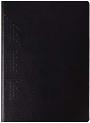 Cuaderno A4 de piel gruesa, extra grande, supergrueso, supergrande, de gama alta, para negocios, oficina, trabajo, reuniones, 352 páginas (color: negro)