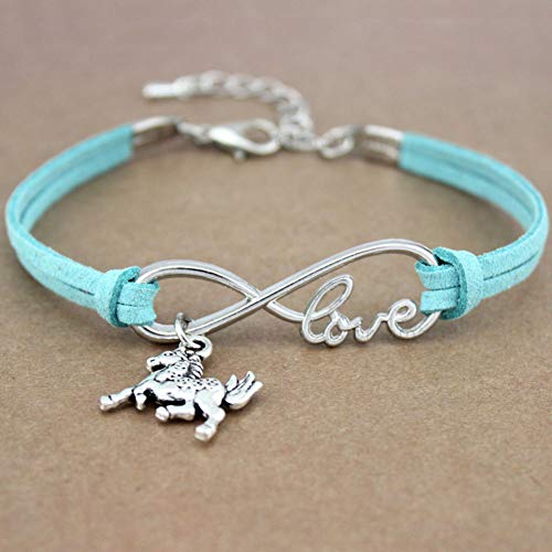 CXKNB Caballo De Herradura Mustang Animal Corazón Infinito Amor Charm Pulseras Mujeres Hombres Chica Niño Unisex Regalo De La Joyería Muchos Estilos para Elegir