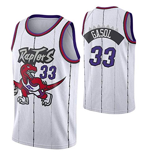 del Baloncesto de los Hombres Jersey # 33 Marc Gasol Toronto Raptors Multi-Estilo Nueva Jersey Tela (Color : 5, Size : XL)