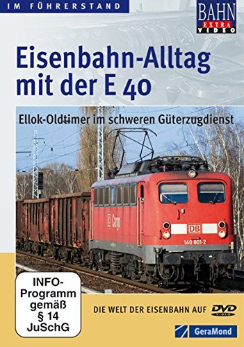 Eisenbahn Alltag mit der E 40 als DVD: Dem Lokführer auf einer Führerstandsmitfahrt mit dem Eisenbahn Oldtimer Ellok E 40 über die Schulter schauen - in 80 Minuten als Video [Alemania]