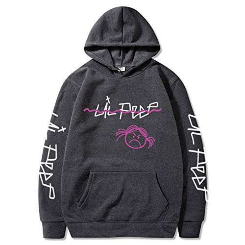 EMPERSTAR Lil Peep Art Unisex Sudadera con Capucha para Adolescentes Sudadera con Capucha Lil Peep Schwarz Sudadera Azul Mujer S