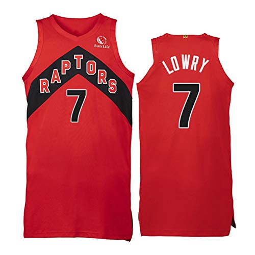 GHJK 2021 Nueva Temporada Toronto Raptores Entero Equipo de Camisetas de Baloncesto Rojo, Kyle Lowry 7# Vanvleet 23# Pascal Siakam 43# Camisa de Baloncesto, última ent Lowry7#-S