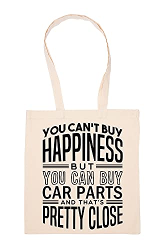 Gunmant Toy Can't Buy Happiness Can Car Parts Bolsa De Compras Beige Durable Reutilizable Eco Friendly Reusable Shopping Bag