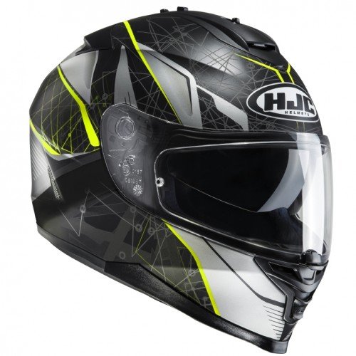 HJC IS-17 Daugava casco para Moto mc4hsf, Negro/Amarillo, talla M