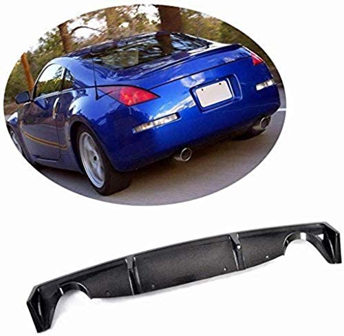 HYCy Difusor Trasero Adecuado para Nissan 350Z Coup & Eacute; Cabrio 2003-2006 Real Carbon Fiber CF Kit de carrocería de alerón de Labios de Parachoques Inferior