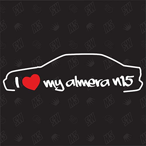 I Love My Almera N15 Limousine – Pegatinas para Nissan, año de fabricación 95-00