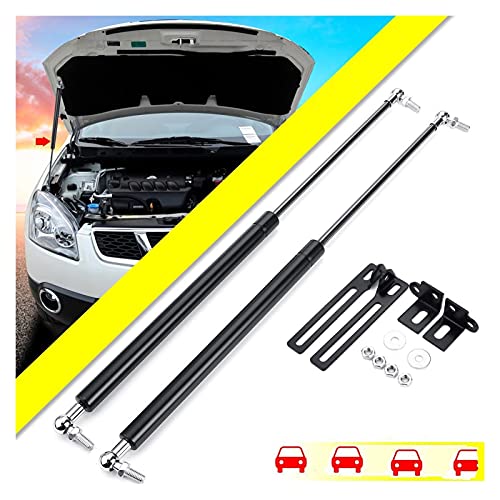 JIUTAI Amortiguadores de Gas 2pcs Car Bonnet Hood Gas Shock Strut Lift Support Durable para Nissan Qashqai J10 2008 2009 2010 2011 2012 2013 Muelle Neumático Barra