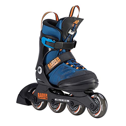 K2 30D0221.1.1 Raider Pro - Patines en línea para niño, Color Negro, Azul y Naranja, Unisex Adulto, 30D0221.1.1.M, SchwaBlauOrange, M(32-37EU;13-4UK;1-5US)