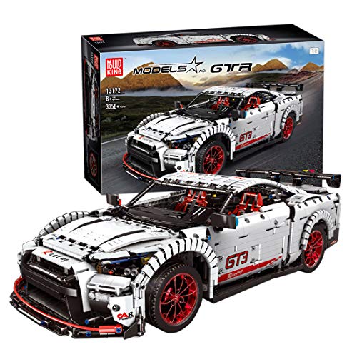 KEAYO Bloques de construcción para vehículos de ingeniería para Nissan GTR, Mould King 13172, modelo de coche de carreras, tamaño grande, bloques de montaje compatibles con Lego Technic