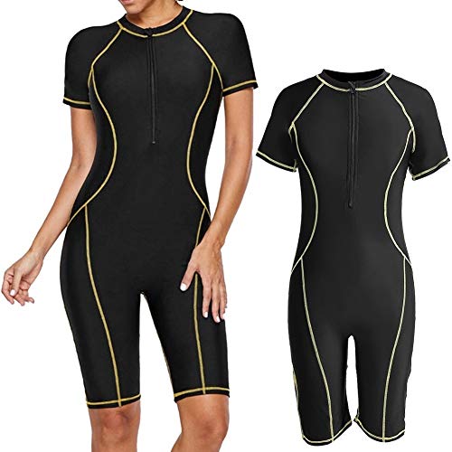 KSTEE Traje De Surf Mujer, Traje de Neopreno for Mujer, Traje de Surf con Traje Negro de una Pieza Buceo con esnórquel Traje de baño de Secado rápido, Bodyboard con Traje de Buceo con Traje de