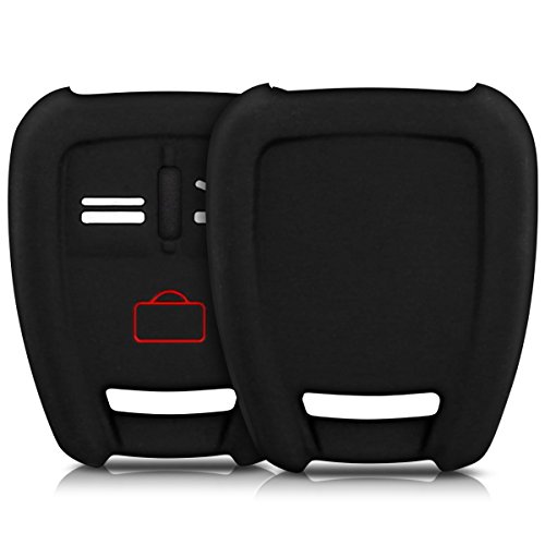 kwmobile Funda de Silicona Compatible con Opel Llave de Coche con Control Remoto de 3 Botones - Carcasa Suave de Silicona - Case Mando de Auto Negro