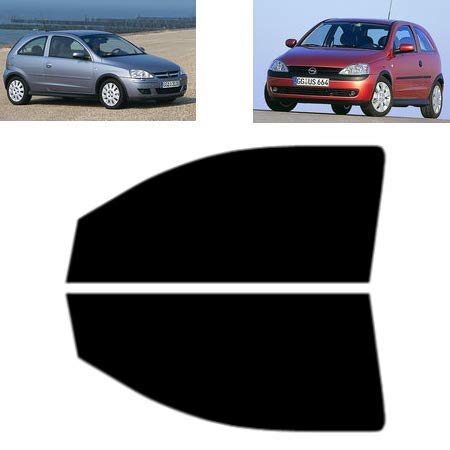 Láminas Solares para Tintar Las Lunas del Coche-Opel Corsa C 3-Puertas Compacto 1999-2006 Ventanas Laterales Delanteras (35% Medio Ahumado)