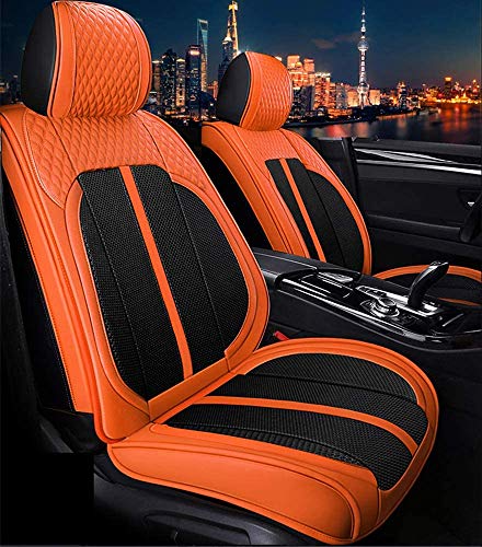 LCZB Cubiertas de Asiento de Cuero de la PU Conjunto Completo Forjeep Renegade Compass Cherokee, Juegos universales de Tapas de Asiento de automóvil para la Parte Delantera y Trasera,A