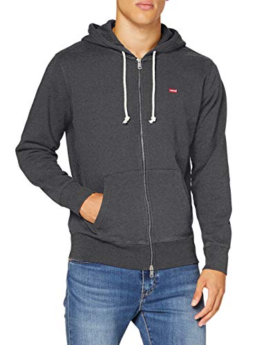 Levi's New Original Zip Up Sudadera, Charcoal Heather Xx, S para Hombre