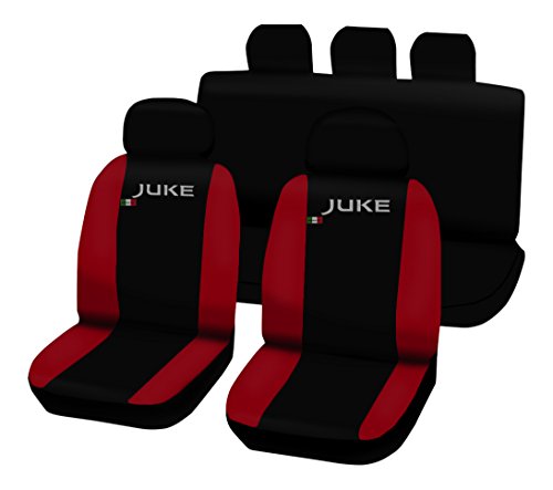 Lupex Shop Juke_N.R - Fundas para Asientos Bicolor, Negro/Rojo