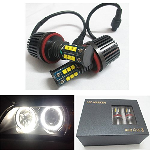 Luz LED de 120 W, H8 HID Xenon 6000 K. Anillo ojos de ángel de halo