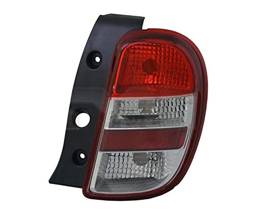 Luz trasera derecha compatible con Nissan Micra IV 2010 2011 2012 2013 VT965P lado derecho luz trasera Asamblea lámpara trasera lado pasajero rojo humo