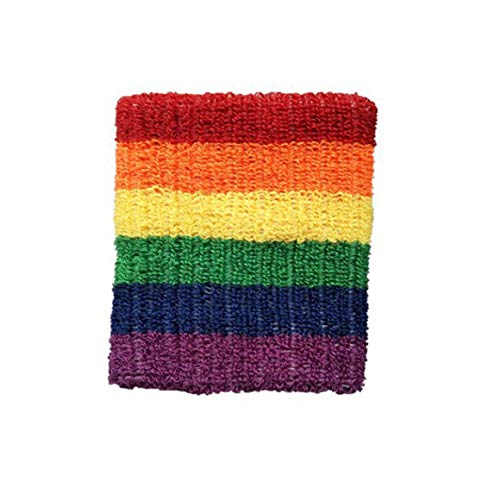 MeterBew1147 Rainbow Cotton Toalla Deportiva Absorbente de Sudor Muñequera Baloncesto Bádminton Diseñador Muñeca Logotipo Personalizado Protector Regalos - Colorido