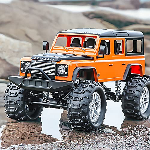 Modeen 1:14 RC Car 2.4G Viene con Amortiguador Rueda Grande Neumático Blando Control Remoto Vehículo Todoterreno Fuerte Potencia 4WD Escalada Escalada Coche Simulación LED Juguete para niños