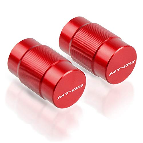 Motocicleta De Neumático Tapones de Válvula para Neumáticos para Yamaha MT09/SP MT-09/SP-Rojo