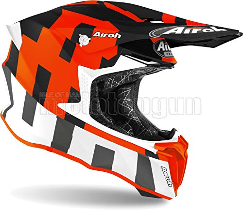 MOTOTOPGUN Airoh TW2F32 Casco integral Off-Road para moto, color naranja mate, Twist 2.0 Frame SZ XXL.