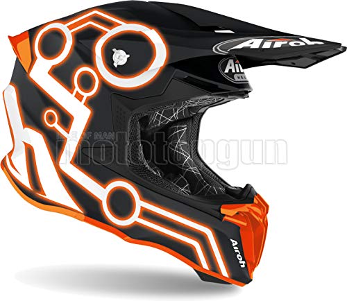 MOTOTOPGUN Airoh TW2N32 Casco integral Off-Road para moto, color naranja mate, Twist 2.0 Neon SZ M