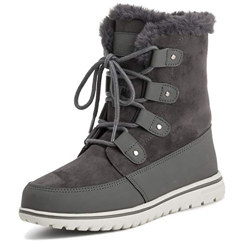 Mujer Acolchado Corto Nieve Invierno Piel Sintética Calentar Durable Impermeable Botas - 9 - GRE42 AYC0521