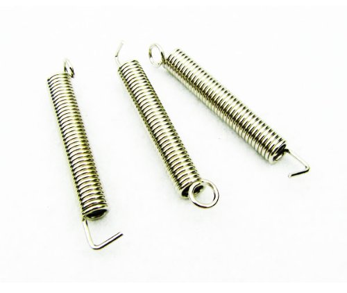 Musiclily Vintage Sistema de trémolo silencioso Tension Springs para Fender Stratocaster Strat Guitar, Níquel Cromo (Pack de 3)