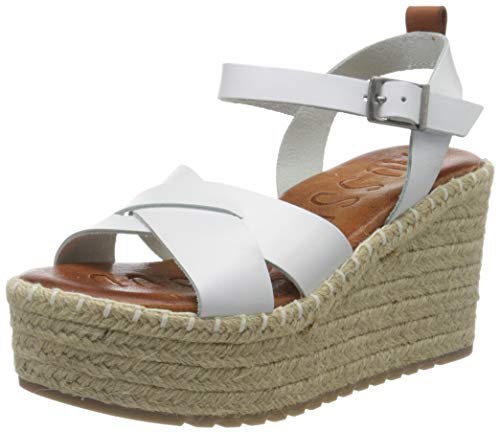 MUSSE & CLOUD DODI, Sandalias con cuña Mujer, Wht, 41 EU