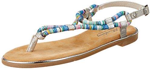 MUSTANG 1308-802-860, Chanclas Mujer, Turquesa Multi 860, 38 EU